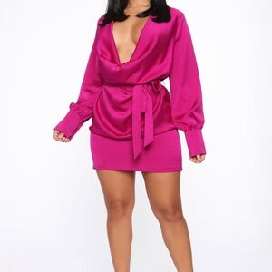 Fusia cowl neck dress